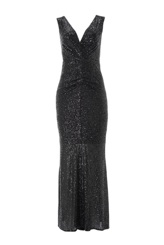 All eyes on you black sequin gown - Lita Couture - Modalova
