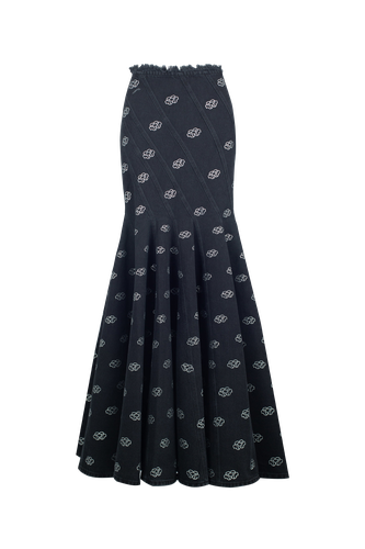 Flared Maxi Denim Skirt - Santa Brands - Modalova