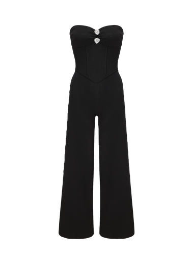 Ella Wide-Leg Jumpsuit (Black) - Nana Jacqueline - Modalova