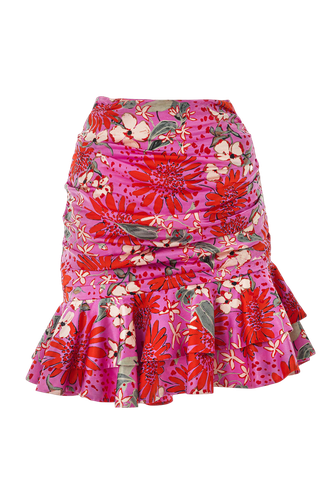 Summer Bouquet Pink Mini Ruffle Skirt - Lita Couture - Modalova
