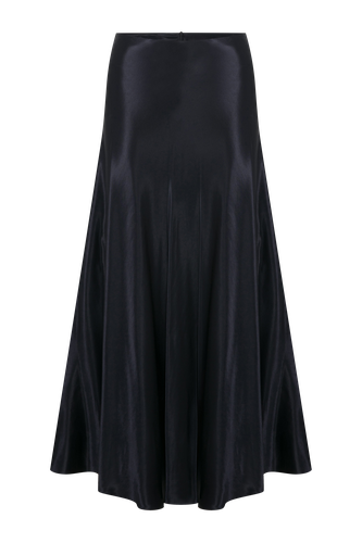 Lia Satin Maxi Skirt in Black - Nazli Ceren - Modalova