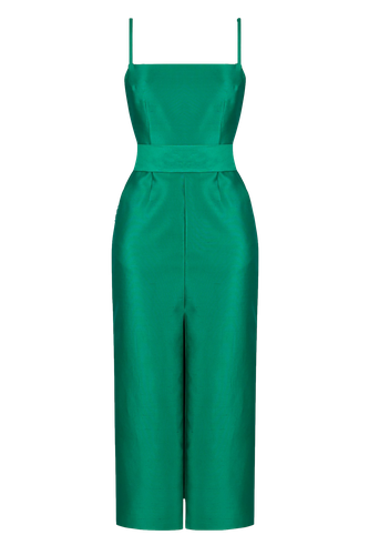 MANU jade silk linen midi dress - M - Midi dresses - UNDRESS - Modalova