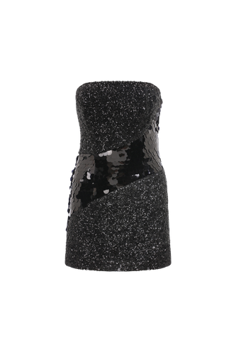 Carla- Strapless Patchwork Sequin Mini Dress - ILA - Modalova