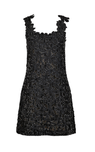 Emilie Mini Lace Denim Dress - Handembroidered - Francesca Miranda - Modalova