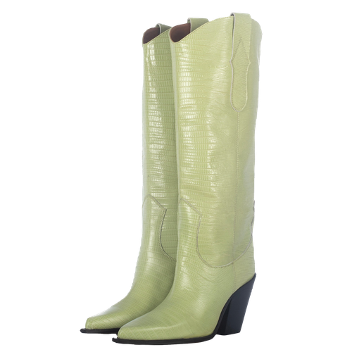 ANA GREEN ANIMAL PRINT TALL BOOTS - Toral - Modalova