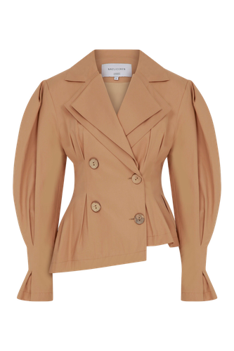 Raff Asymmetric Cotton Jacket - Nazli Ceren - Modalova