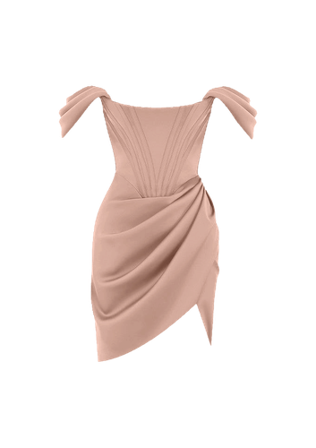 Jasmine Mini Dress - Nude - Gigii's - Modalova