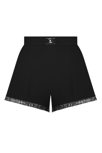 METALLIC LACE-TRIMMED SHORTS - KEBURIA - Modalova