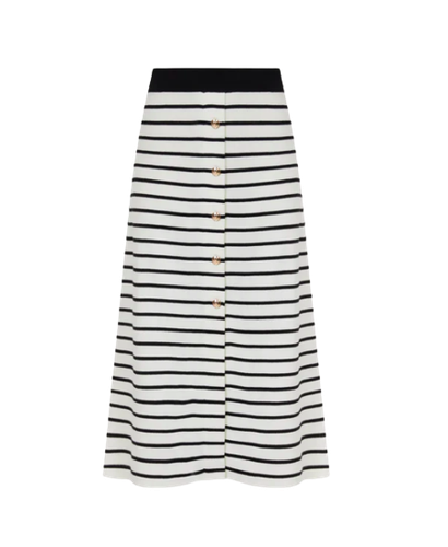 STRIPED BUTTON-EMBELLISHED FULL SKIRT - CRUSH Collection - Modalova