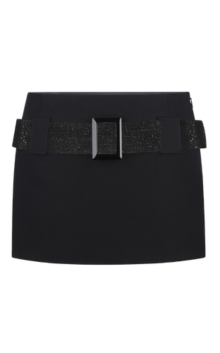 Mini skirt with rhinestone belt - NUÉ - Modalova