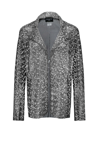 Sparkle Black Shirt-Jacket - Santa Brands - Modalova