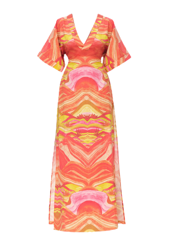 ALYMA KAFTAN DRESS - SUNSET - Andrea Iyamah - Modalova