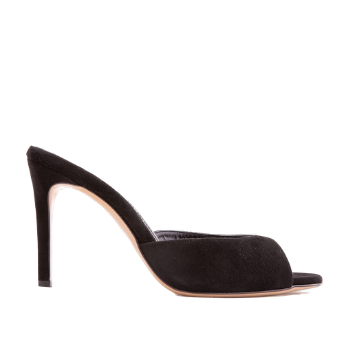 Vicky Black Suede Mules - Ginissima - Modalova