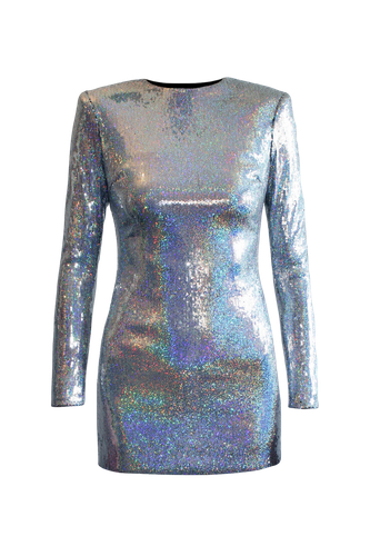 Holographic Sequin Mini Dress - L’MOMO - Modalova