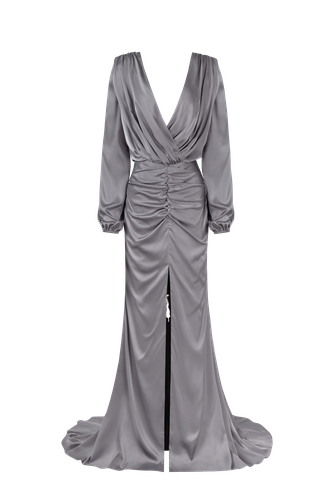 Fancy silk maxi evening dress - Milla - Modalova