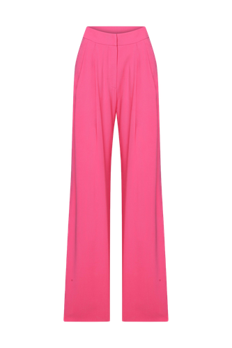 Tina Wide-leg Trousers in Bubble Gum - Nazli Ceren - Modalova