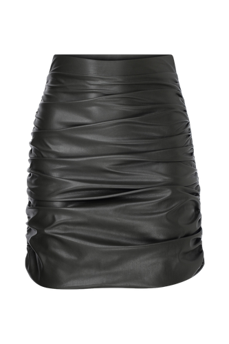 Chels Ruched Skirt in Burnt Green - Nazli Ceren - Modalova