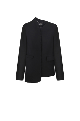 Black Blazer with a Mohair Edge - INNNA - Modalova