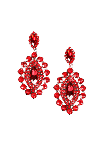 Harper Red Crystal Earring - THE GALA - Modalova