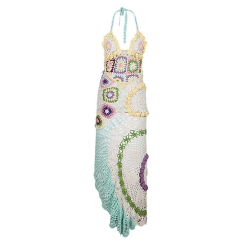Octavia Crochet Multi-Coloured Party Dress - Oceanus Swimwear - Modalova