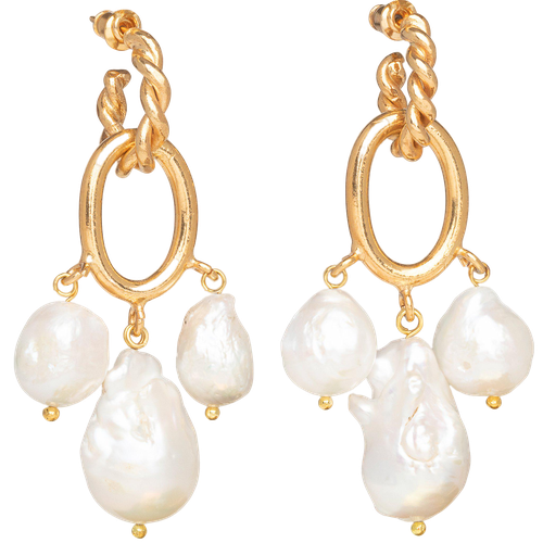 Ivy Earrings Gold & Pearl - Christie Nicolaides - Modalova