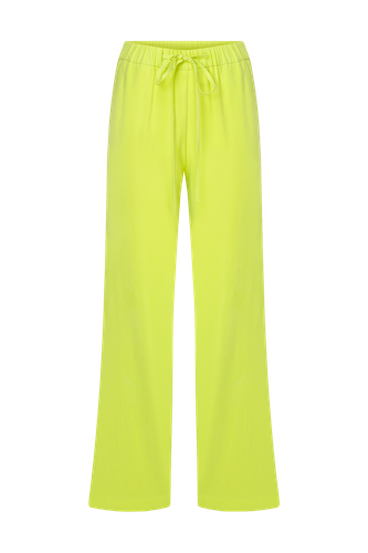 Kyra Cropped Trousers in Lime - Nazli Ceren - Modalova