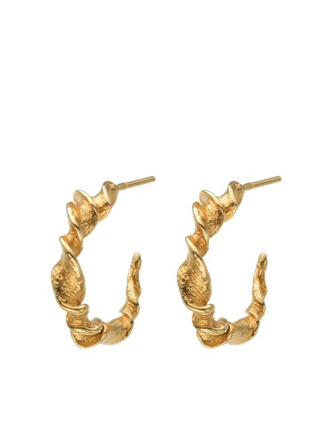 Twisted Hoop Earrings 14 ct Gold - Eva Remenyi - Modalova