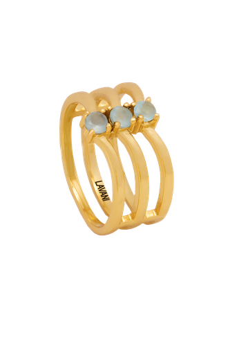 Cotton Aquamarine Ring - Lavani Jewels - Modalova