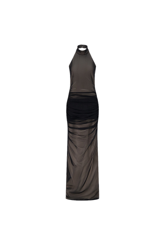 Combo Mesh Halter Gown - SIRAPOP - Modalova