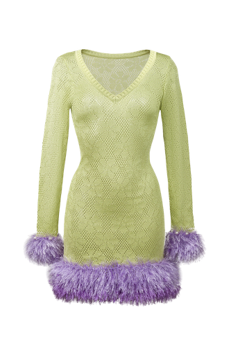 Tropic Knit Dress With Handmade Details - ANDREEVA - Modalova