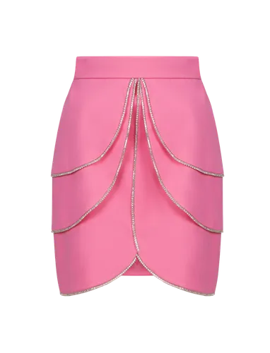 Pink Rhinestone Skirt - F.ILKK - Modalova