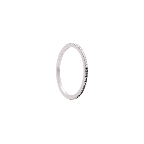 ARES RING - BLACK/WHITE DIAMONDS & WHITE GOLD - ENNUI - Modalova