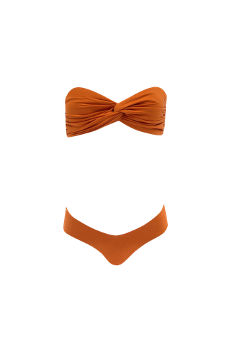 Wave Bikini in Tangerine - Top - M - Bikini tops - Sara Cristina - Modalova