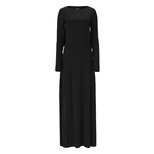 Open back dress with side split in black - Lita Couture - Modalova