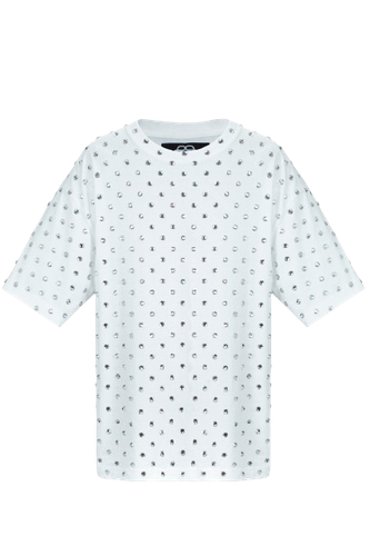 Oversized T-shirt with Crystals - Santa Brands - Modalova