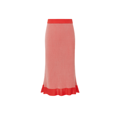 TWO-TONE RUFFLED SKIRT - CRUSH Collection - Modalova