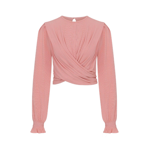 Orvell Knitted Drapped Top In Soft Pink - Nazli Ceren - Modalova