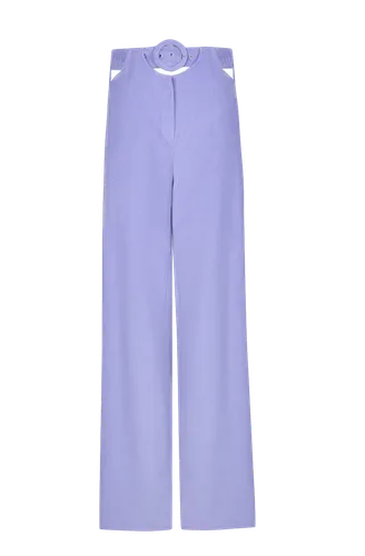 Lilac Corduroy Cutout Pants - F.ILKK - Modalova