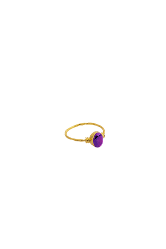 Amethyst Gold Ring - Lora Istanbul - Modalova