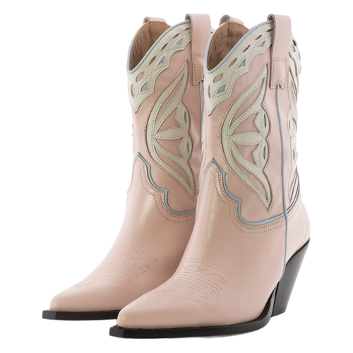 PINK LEATHER COWBOY BOOTS - Toral - Modalova