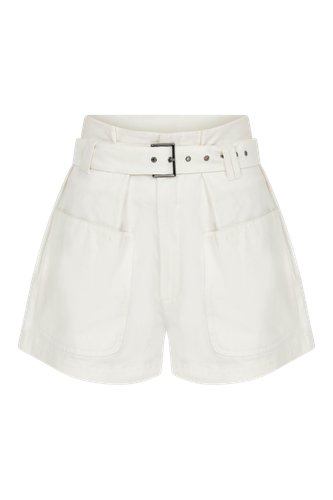 Louis White Cotton Shorts - Nazli Ceren - Modalova