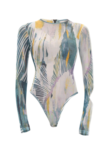 ELLE ABSTRACT BARK MESH BODYSUIT - Andrea Iyamah - Modalova