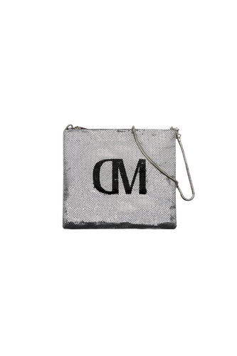 Silver metal mini dustbag - Daniele Morena - Modalova