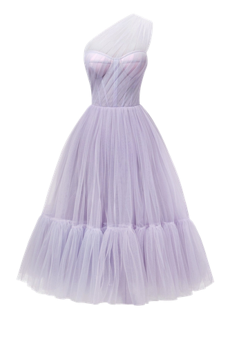 Lavender One-Shoulder Cocktail Tulle Dress - Milla - Modalova