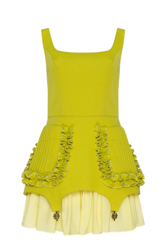 Lime Romantic Dress - Guranda - Modalova