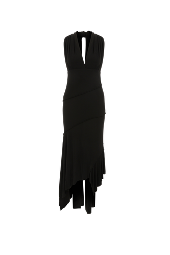 Esha-V Neck Dress With Knotted Details - ILA - Modalova