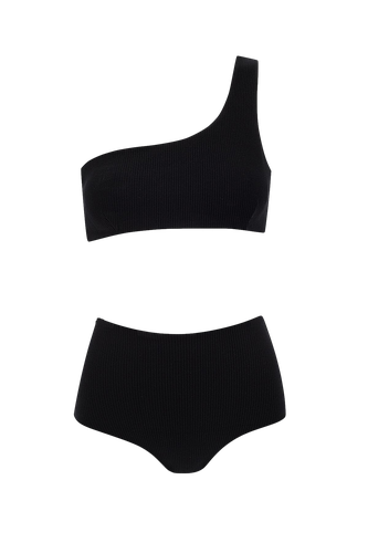 One-Shoulder Bikini with High-Waisted Bottom in - Top - M - Bikini tops - Sara Cristina - Modalova