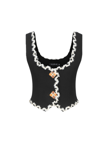 Lisette Vest Top (Black) - Nana Jacqueline - Modalova