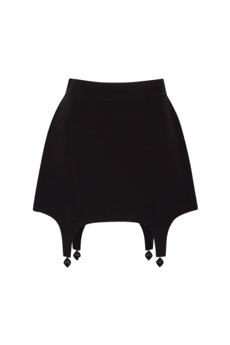 Black Basque Skirt - Guranda - Modalova