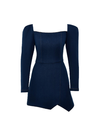 Asymmetrical Denim Dress - Guranda - Modalova